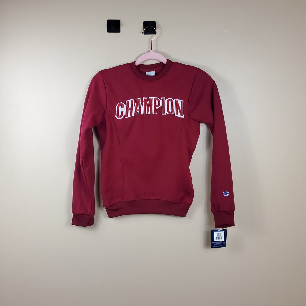 Champion Reverse Weave Crewneck Pullover in Burgundy Women's Size XS